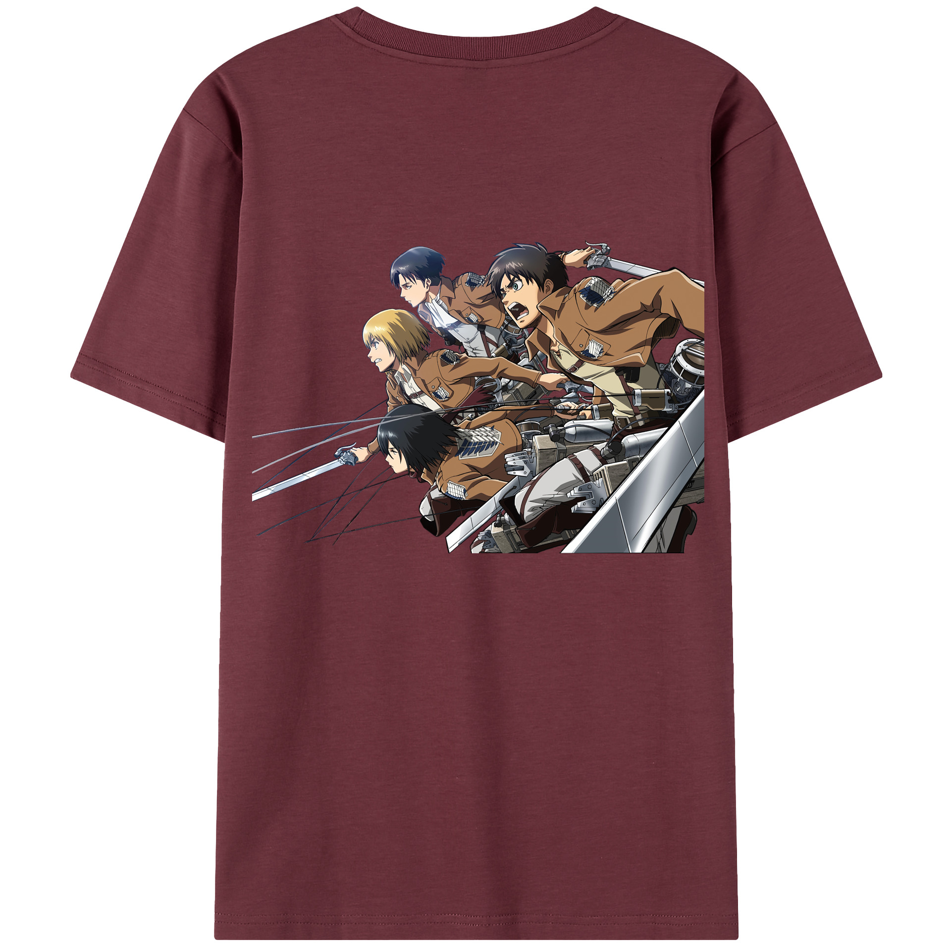（画像用） 進撃の巨人 Attack on Titan 綿100％半袖Tシャツ（背面プリント）